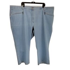 Ulla Popken Women's Medium Wash Ankle Jeans Blue Size 30